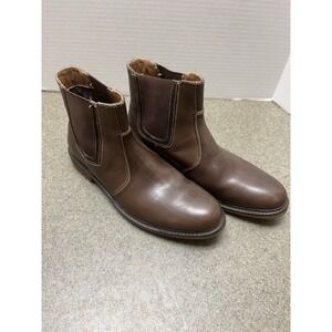 Hush Puppies Boots 1493201.‎ Brown Ankle Boots, Pull On Men's Sz 9.5M